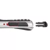Universal cutting knife WEDO 18 mm safety 18.6 cm metal body rubber handle with metal rail