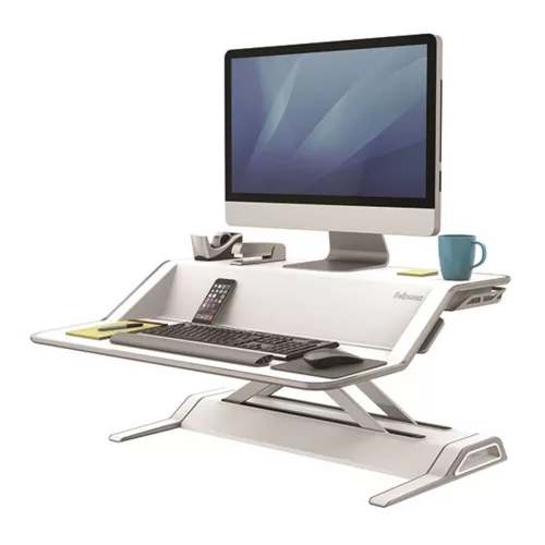 Sitting/standing workstation FELLOWES Lotus white