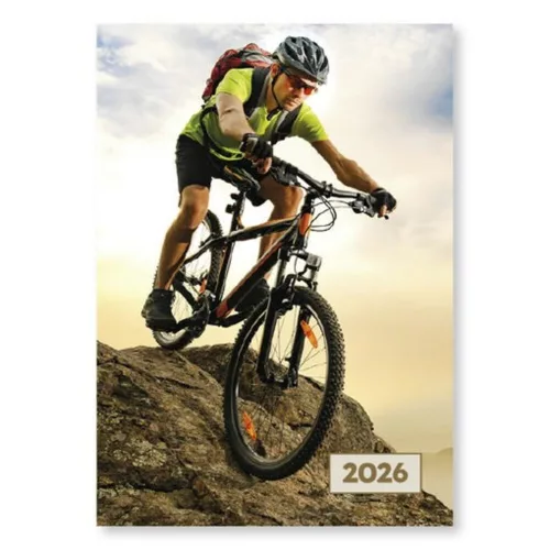 Pocket calendar VECTRALINE A/7 vertical white flat mixed pattern 2026.