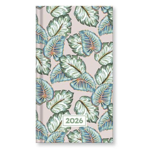 Pocket calendar VECTRALINE vertical white flat mixed pattern 2026.