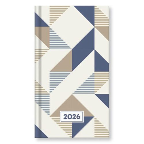 Pocket calendar VECTRALINE vertical white flat mixed pattern 2026.