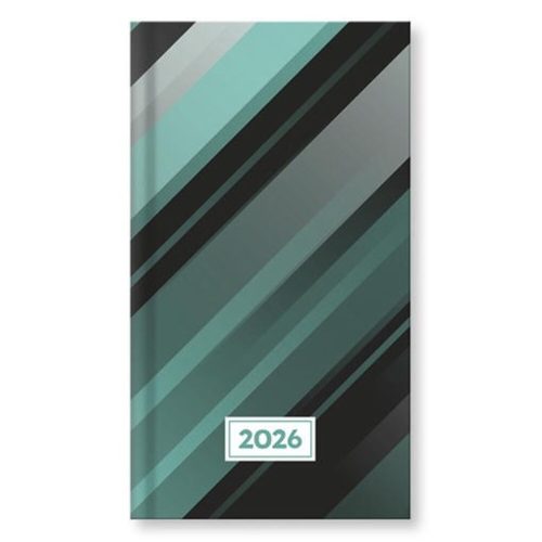 Pocket calendar VECTRALINE vertical white flat mixed pattern 2026.