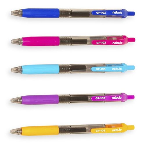 Gel pen NEBULO 0.5 mm in mixed colors blue writing color