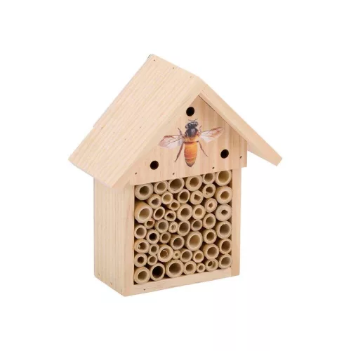 Wooden insect hotel for butterflies/bees