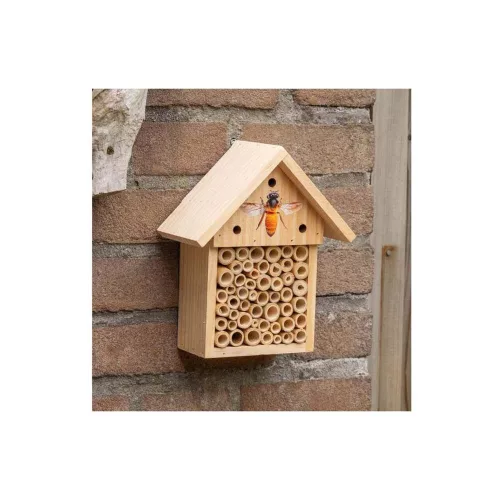 Wooden insect hotel for butterflies/bees