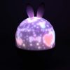 LED star projector night light USB rotatable 6 motifs remote control rabbit