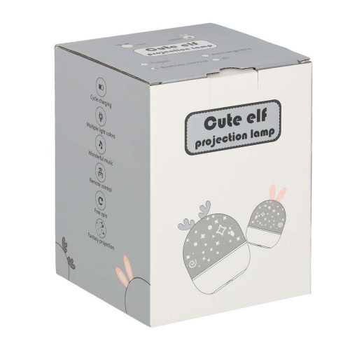 LED star projector night light USB rotatable 6 motifs remote control rabbit