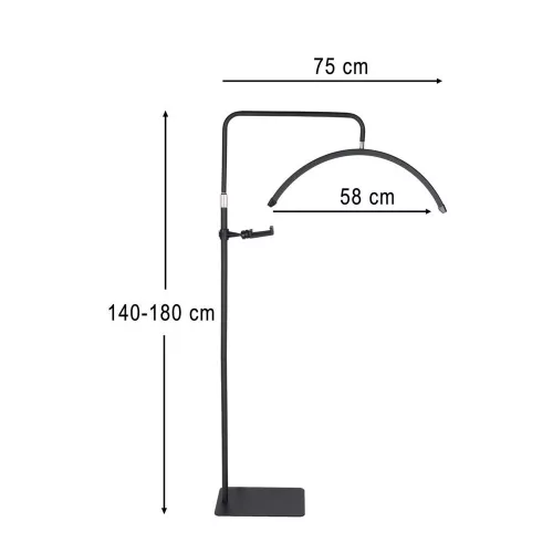 LED cosmetic lamp for eyelash extensions arch