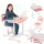 Children's desk with drawer chair lamp pink