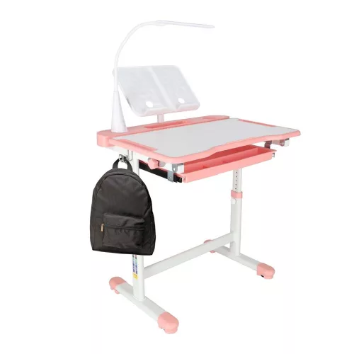 Children's desk with drawer chair lamp pink
