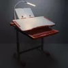 Children's desk with drawer chair lamp pink