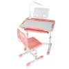 Children's desk with drawer chair lamp pink