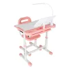 Children's desk with drawer chair lamp pink