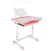 Children's desk with drawer chair lamp pink
