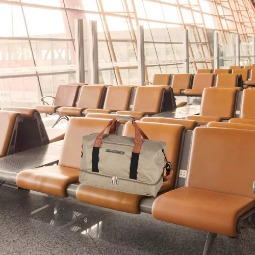 Sports travel bag hand luggage beige
