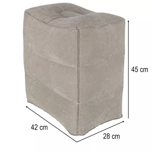 Tourist inflatable footrest grey