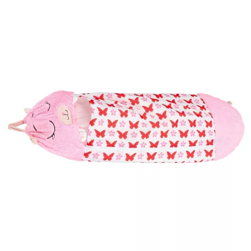 Children's hiking sleeping bag 135x50cm pink