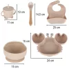 Silicone children's dishes crab zest 9el beige