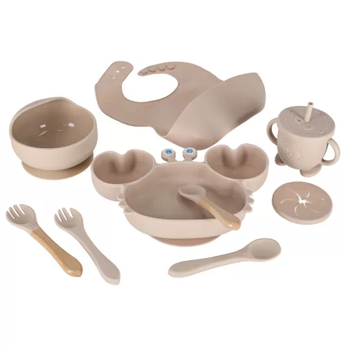 Silicone children's dishes crab zest 9el beige