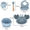 Children's silicone utensils crab zest 9el niebi