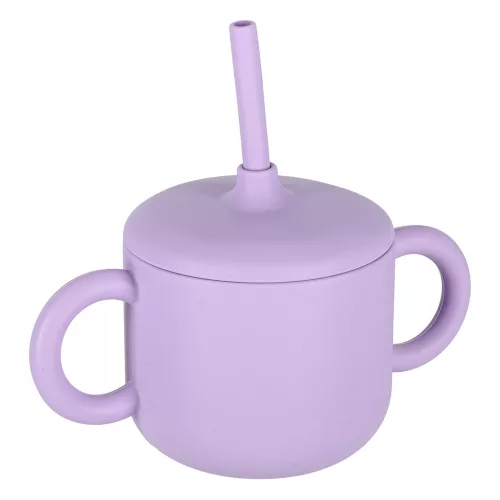 Children's silicone utensils 7 el. dark pink