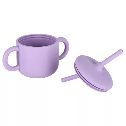 Children's silicone utensils 7 el. dark pink