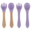 Children's silicone utensils 7 el. dark pink