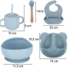 Children's 7-piece silicone cookware mint