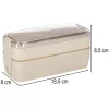 Breakfast lunchbox split 750ml beige