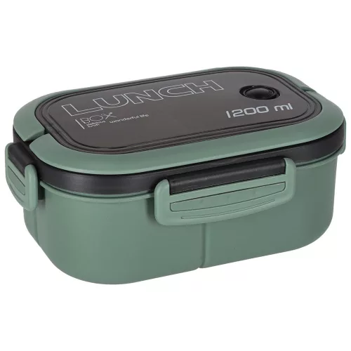 Breakfast lunchbox split 1200ml green