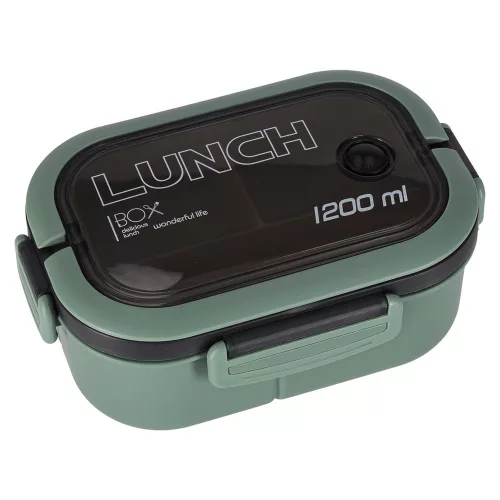 Breakfast lunchbox split 1200ml green