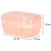 Breakfast lunchbox split 1900ml pink