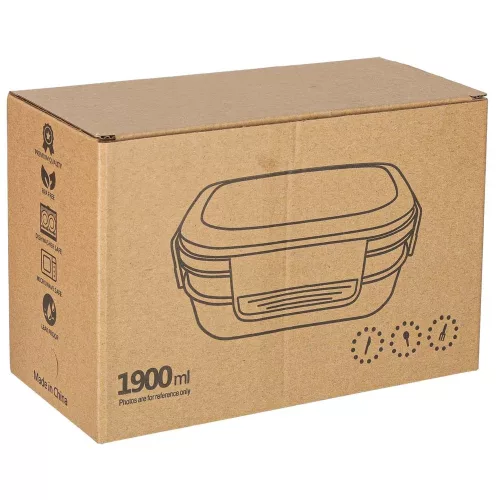 Breakfast lunchbox split 1900ml pink