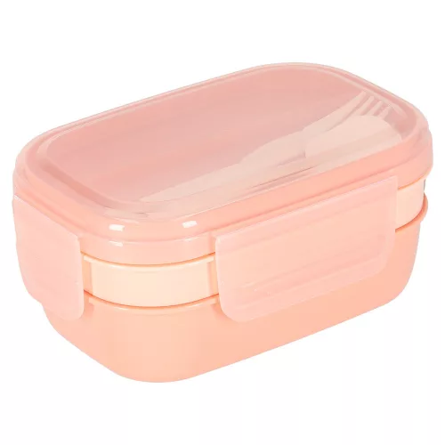 Breakfast lunchbox split 1900ml pink