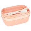 Breakfast lunchbox split 1900ml pink