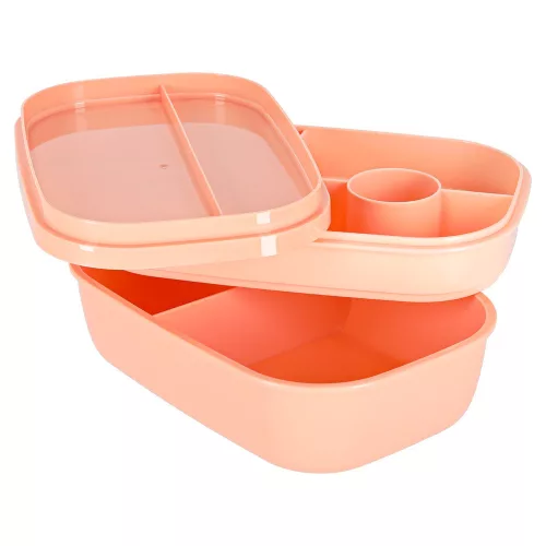 Breakfast lunchbox split 1900ml pink