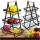 Fruit basket three-tier tier metal wood