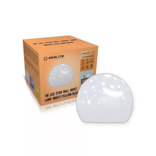  LED decoration, night light, children's, star ball, soft silicone, USB, warm white, RGB, Asalite