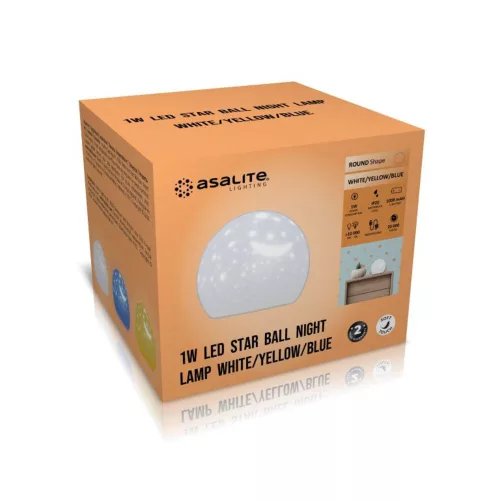  LED decoration, night light, children's, star ball, soft silicone, USB, warm white, RGB, Asalite