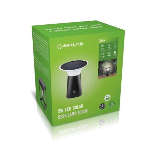  LED lamp, table, outdoor, 5W, warm white, solar, USB, IP65, Asalite