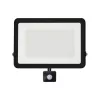  LED spotlight, 100W, 9000 lm, slim, motion sensor, black, natural white, IP65, Asalite