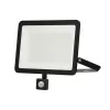  LED spotlight, 100W, 9000 lm, slim, motion sensor, black, natural white, IP65, Asalite