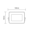 LED spotlight, 10W, 900 lm, slim, black, natural white, IP65, Asalite