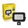  LED spotlight, 10W, 900 lm, slim, motion sensor, black, natural white, IP65, Asalite