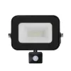  LED spotlight, 10W, 900 lm, slim, motion sensor, black, natural white, IP65, Asalite