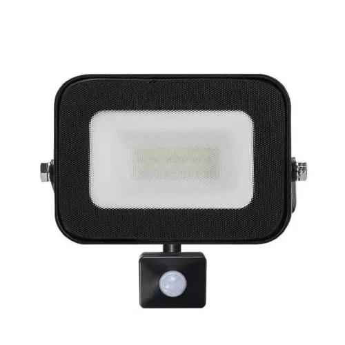  LED spotlight, 10W, 900 lm, slim, motion sensor, black, natural white, IP65, Asalite