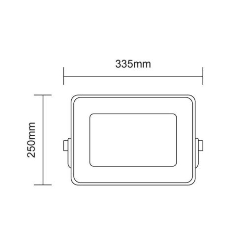  LED spotlight, 150W, 13500 lm, slim, black, natural white, IP65, Asalite