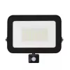  LED spotlight, 30W, 2700 lm, slim, motion sensor, black, natural white, IP65, Asalite