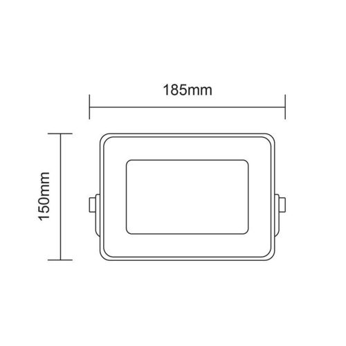  LED spotlight, 50W, 4500 lm, slim, black, natural white, IP65, Asalite