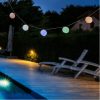  LED string lights, outdoor, solar, lantern, 10 pcs, RGB, IP44, EGLO, 48846